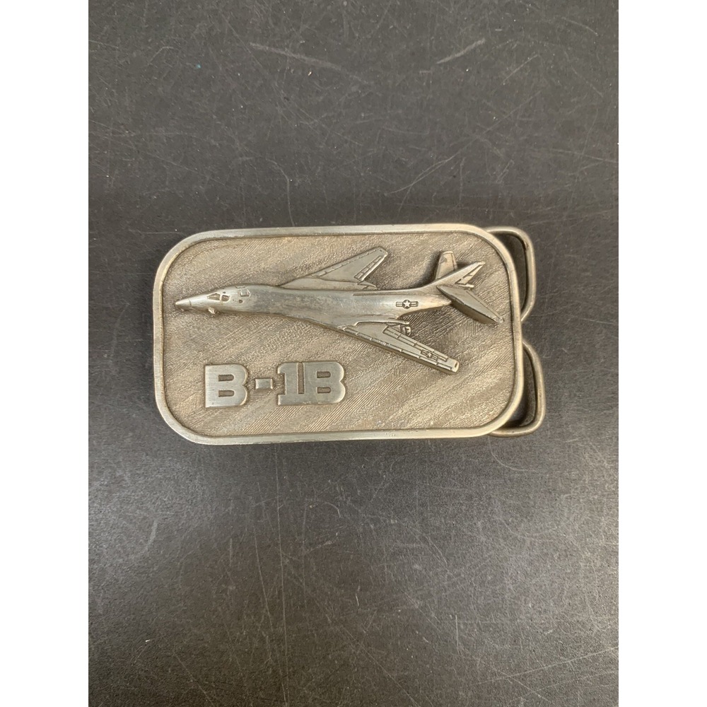1980s Rockwell B-1B Heavy Bomber Aviation Military USAF Vintage Pewter Color